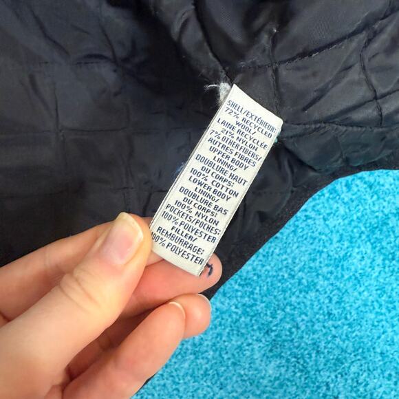 Vintage Old Navy Men’s Wool Blend Jacket Black Size L – Full Zip, Classic Style - Picture 8 of 13